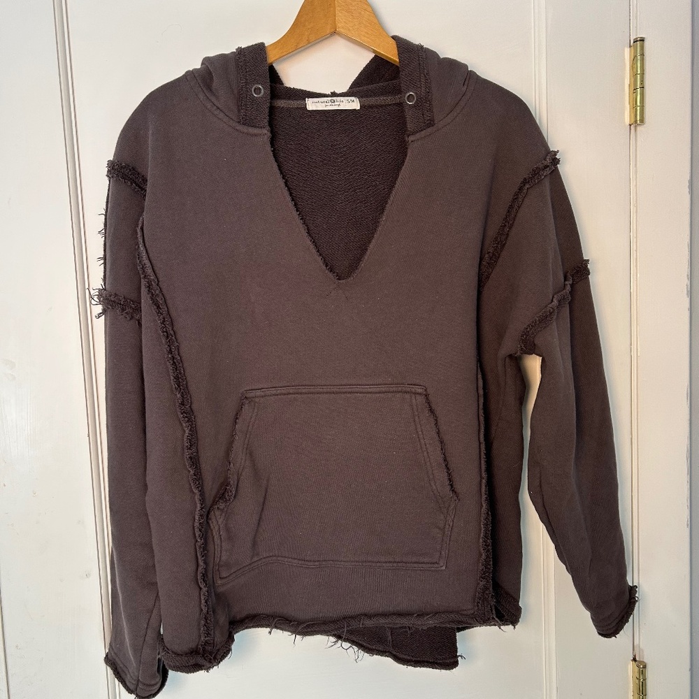 Natural Life | Weekend Hoodie in Brown | Sm/Med | Boho | oversized 100% cotton